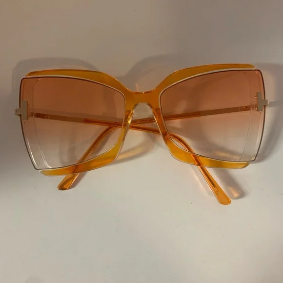 Oversized Orange Yellow and Gold Fashion Sunglasses!! - Picture 12 of 16
